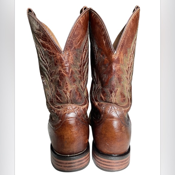 Ariat Men's Ridin' High Pecan Brn Square Toe Boots Size 10.5 D - Picture 2 of 8